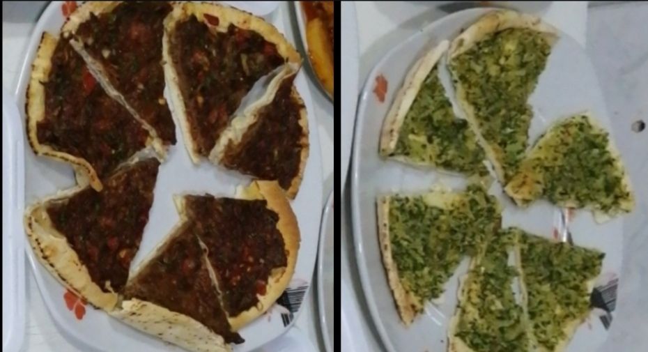 صفيحه باللحم المفروم والزعتر