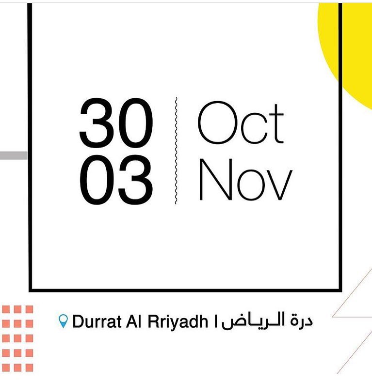 على مدار خمس ايام ان شاء الله بنكون معكم في درة الرياض للمشاركة في فعالية #مسك_الفنون .
.
.
شرفونا من الساعه 4 حتى 11:30
.
.
الثلاثاء - السبت