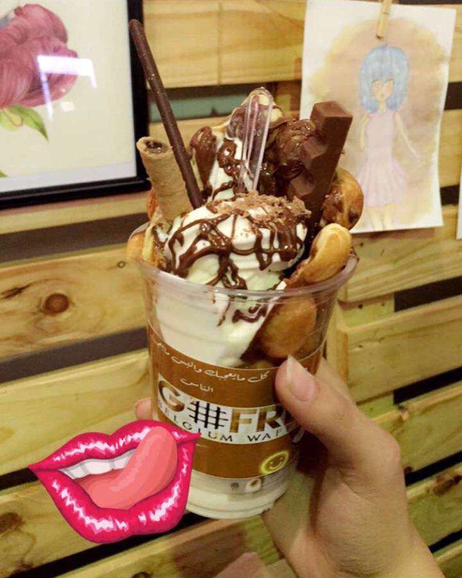 #yummy #waffles #bubbles