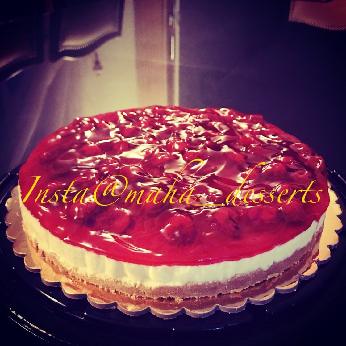 تشيزكيك التوت❤️#cheesecake #تشيزكيك #تشيز_كيك_بارد @maha_desserts