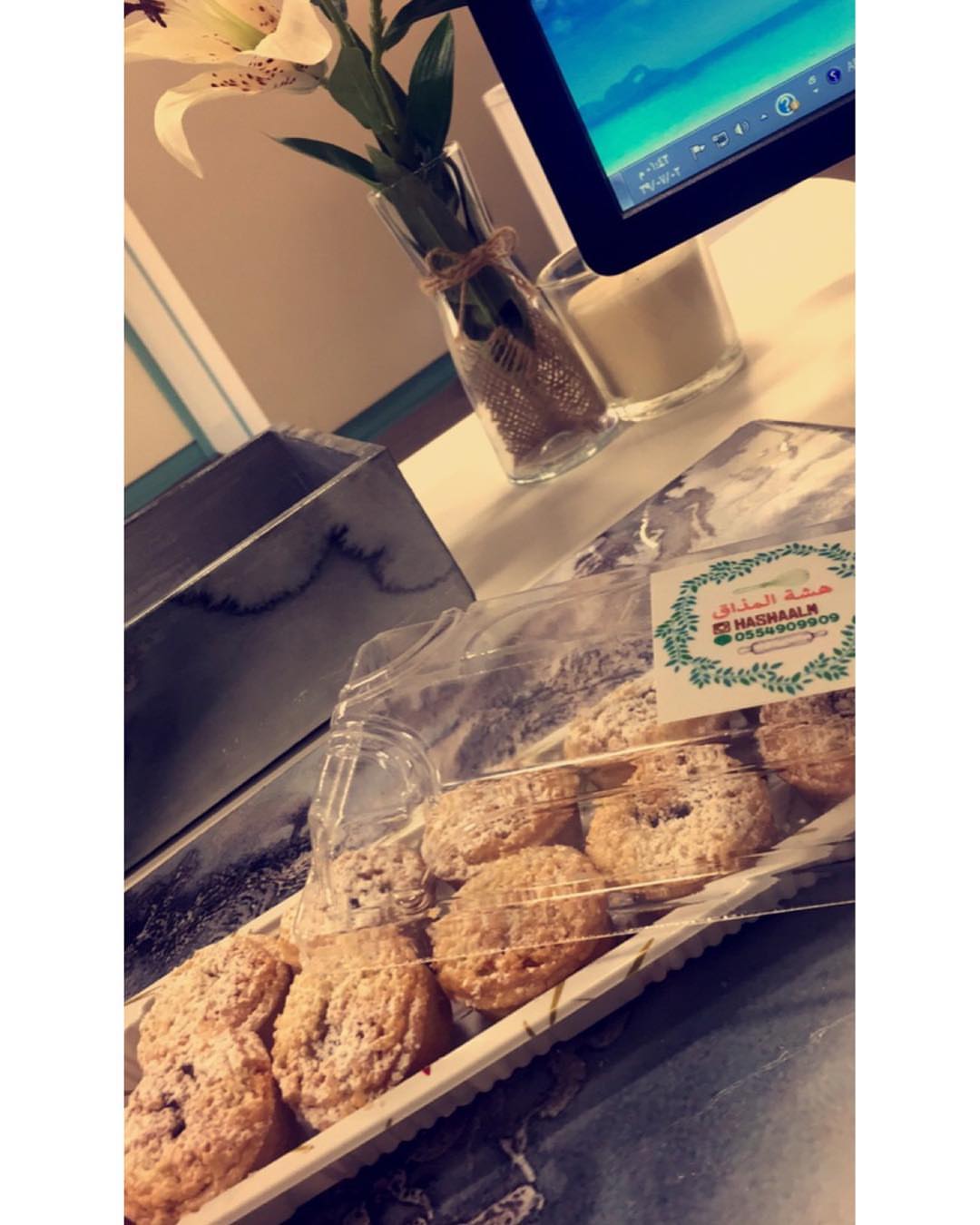 تصوير زبونتا الجميله ❤️ الذ شي ممكن تروقون عليه بالدوام #حلا @دوام #تارت #ميني_تارت #حلويات #هشه #لذيذه