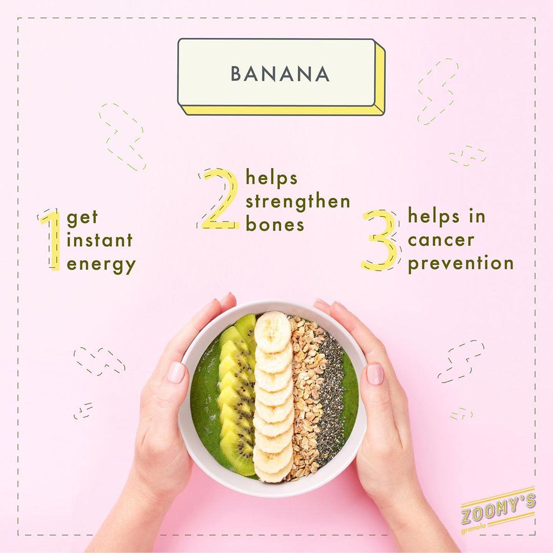 What do you know about bananas! add them to your Zoomy’s granola bowls and get that extra health benefit!⚡️
.
.
.
.
#granola #healthyfood #oatmeal #benefits #snack #food #health #jeddah #breakfast #loudthings #saudi #saudiarabia #healthysnack #healthy #cleaneatting #saudi #saudiarabia