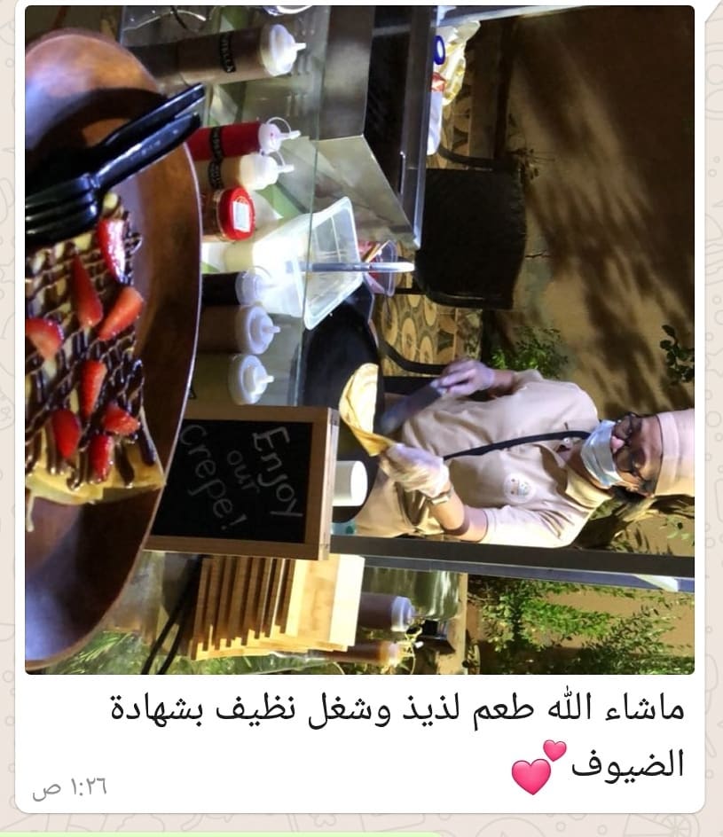 من تصوير زبونتنا وشهادة نعتز فيها#عربة_كريب #عربة_كوفي #عربة_متنقلة #عربة_الضيافة_مناسبات_تخرج_ولادة_عرس_ملجة_ميلاد #حفلة #عيد_الحج #وافل#كريب_بالشوكلاتة