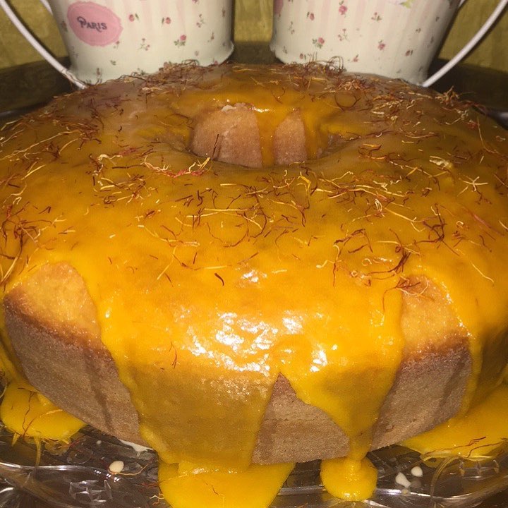 كيك الزعفران