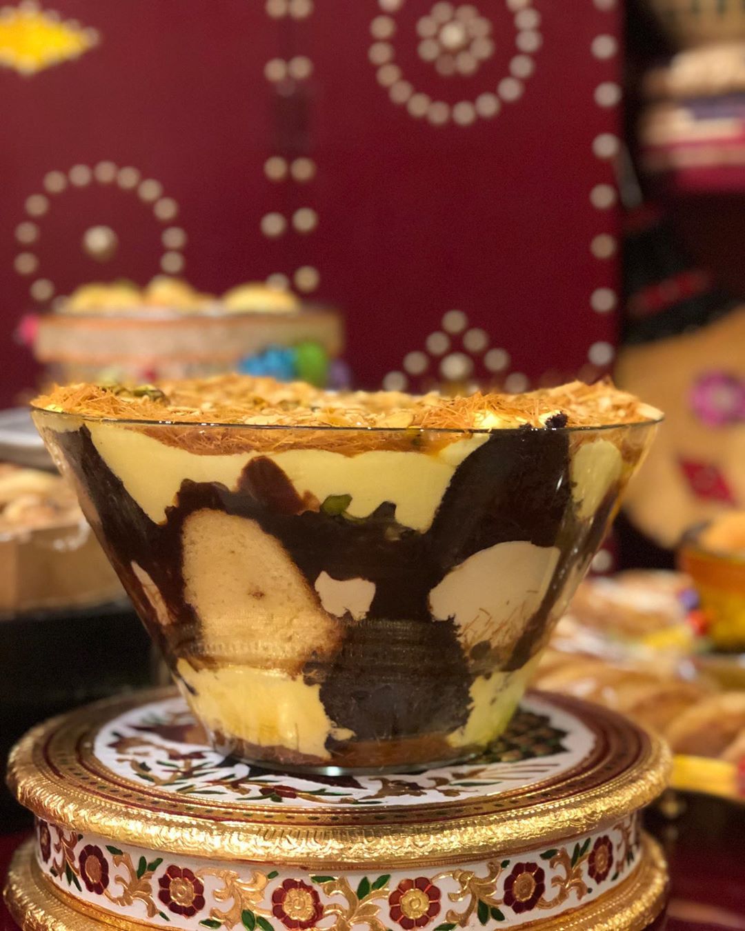 ترايفل الزعفران والكراميل✨
