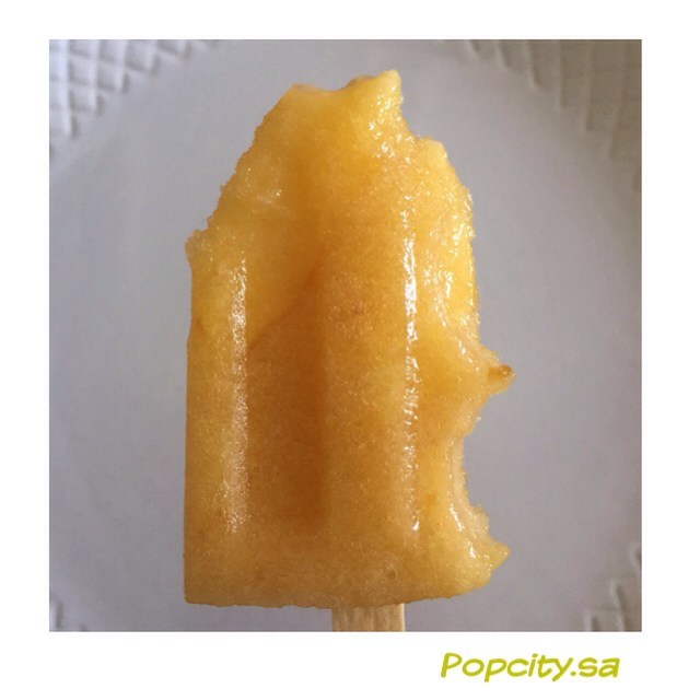 Our roasted yellow peach pop. Poplicious #popcitysa #popsicle #peach #peachpopsicle #yummy