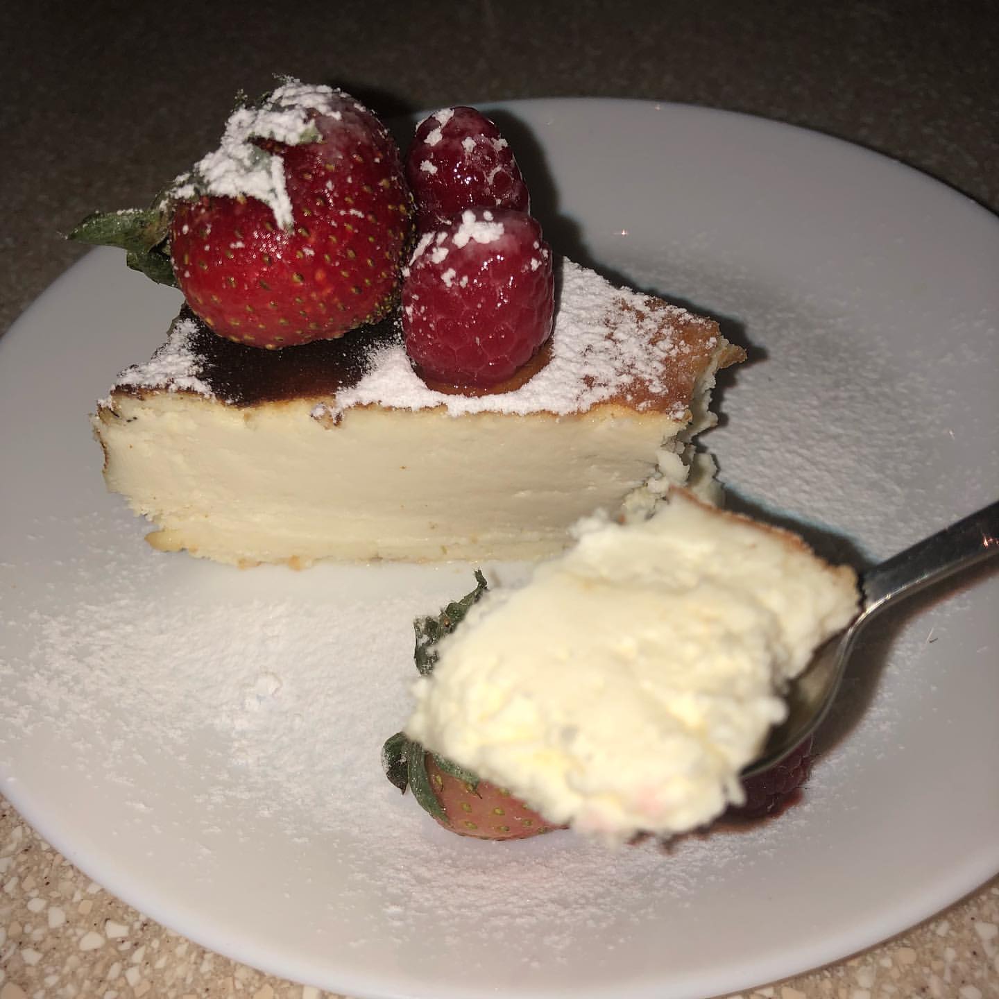 So creamy #sansebastian#sweet#chessecake#. dessert#cake#jeddah#food#