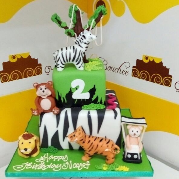 Kids birthday cake #animals #cake #labouchee #kidsparty #occassions #AbuDhabi #UAE