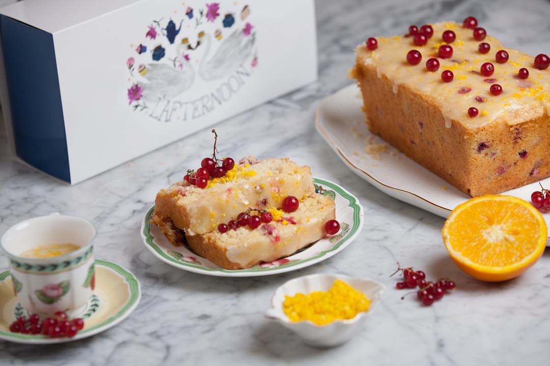 Cranberry poundcake with orange