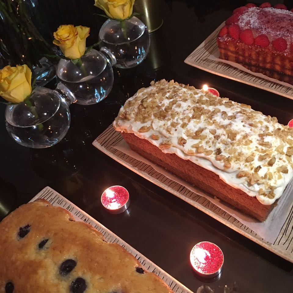 Blueberry , Carrot & Raspberry Poundcake .