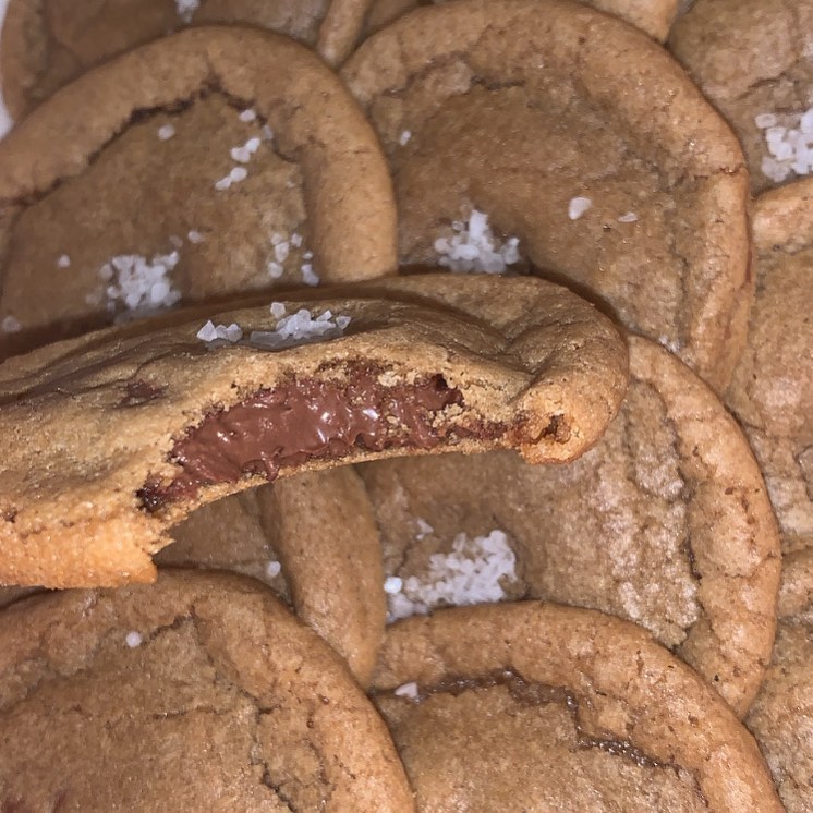 Everyone’s favorite cookies! Nutella Seasalt cookies are our personal favorites too! Get them now freshly baked!! ✨