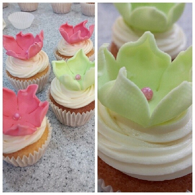 Beautiful cupcakes for a beautiful day loving the weather today