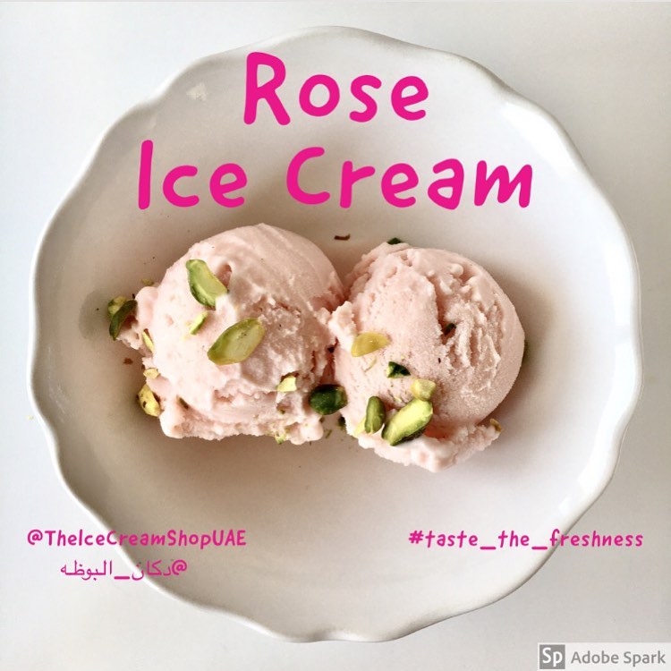 New rose water ice cream is now available in baby pink color by infusing few beetroot pieces into the milk. #fresh #yum #organic #organicicecrean #organicdairy #taste_the_freshness #we_love_icecream #order_now #noartificialcolor #noartificialflavor #booza #boozawbas #dubai #mydubai #uae