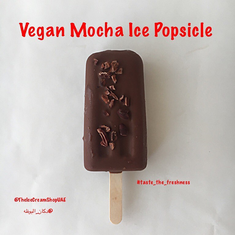 Vegan Mocha Ice Popsicle turned to be the most popular flavour since I created few months back, cold brew coffee, chocolate and coconut milk dipped in vegan chocolate, the new thing is I sprinkled cocoa nibs on to the chocolate shell for crunch and additional antioxidants. Background story☺️; I was never a fan of cocoa nibs and did not like them I thought they are too bitter to enjoy until I tasted by chance these nibs from @mirzamchocolate, turned 180 degrees, loved them they are so good, not bitter at all and you can taste chocolates flavour at the end, amazing product. #vegan #fresh #yum #vegan_popsicles #organic #organic_ice_popsicle #organic_ice_pops #taste_the_freshness #order_now #we_love_icecream #noartificialflavour #noartificialcolour #booza #boozawbas #mydubai #dubai #uae