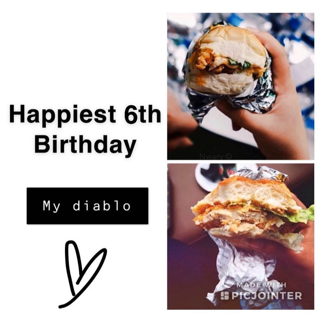 Happy Birthday My Diablo MENTION 3 OF YOUR FRIENDS AND GET TO WIN 10 BURGERS FOR FREE Winner will be announced on the 10th of May & the winner is @elreemalobaidi