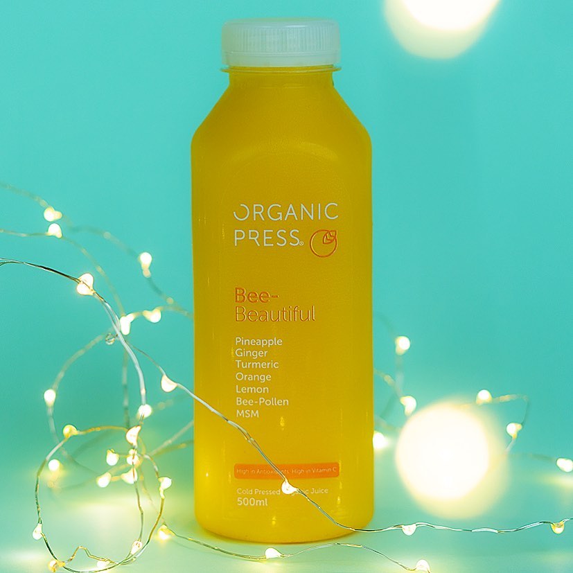 Beautiful! Indeed a #Powerhouse Juice With Ginger & Turmeric as a main ingredient & a splash of Not only is it anti inflammatory but also boasts superfoods in Bee Pollen & MSM #OrganicPress