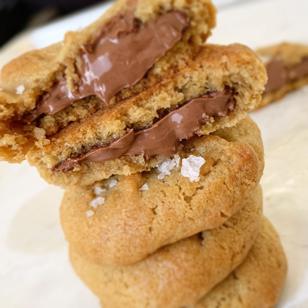 Hand made Nutella cookies with pinch of salt and looots of love ☕️