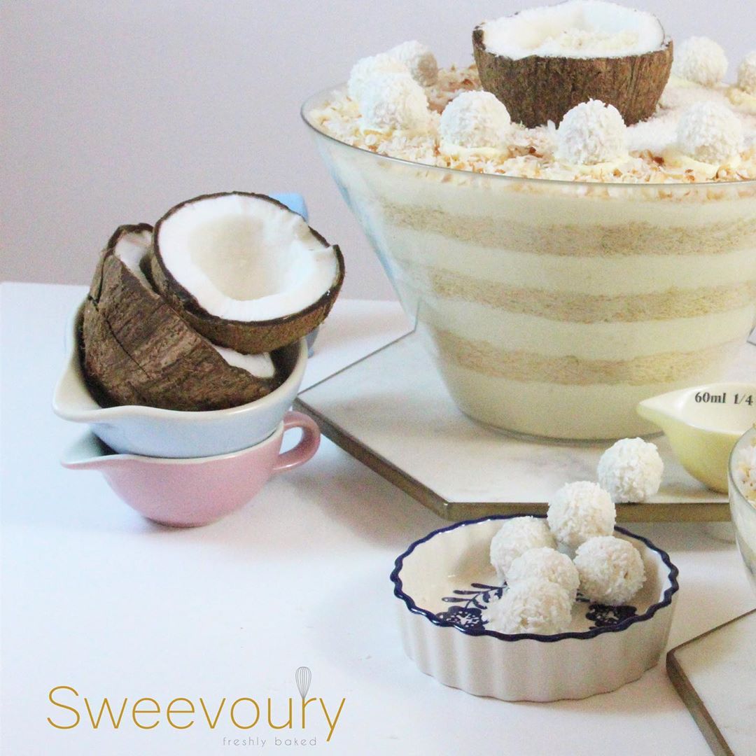 Kunafa coconut trifle