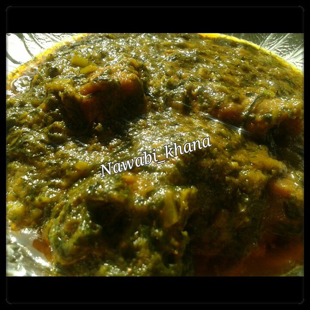 Palak Ghost Spinach meat saloona