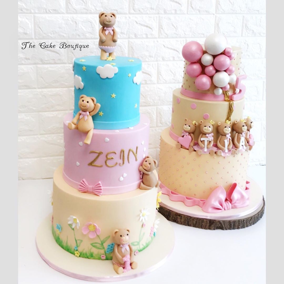#cakes #birthdaycake #birthdaygirl #dubai #dubaicakes #dubairvents #cakedecorating #cakesofinstagram #cakestagram #lovemywork #baking #chocolate #vanilla #fondant #ganache #birthdayevents #teddybears #1stbirthday
