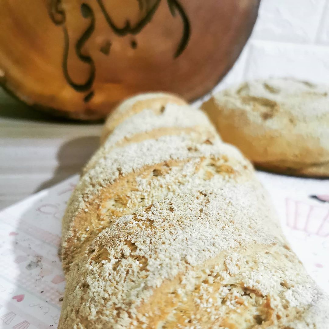 لذيذ وصحي خبز فرنسي بطحين البر بالبيت