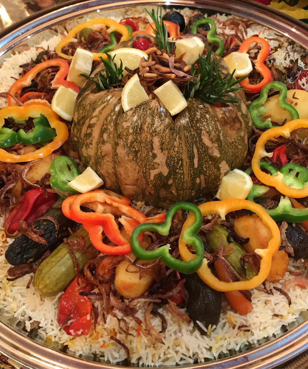 رز القرع باللحم