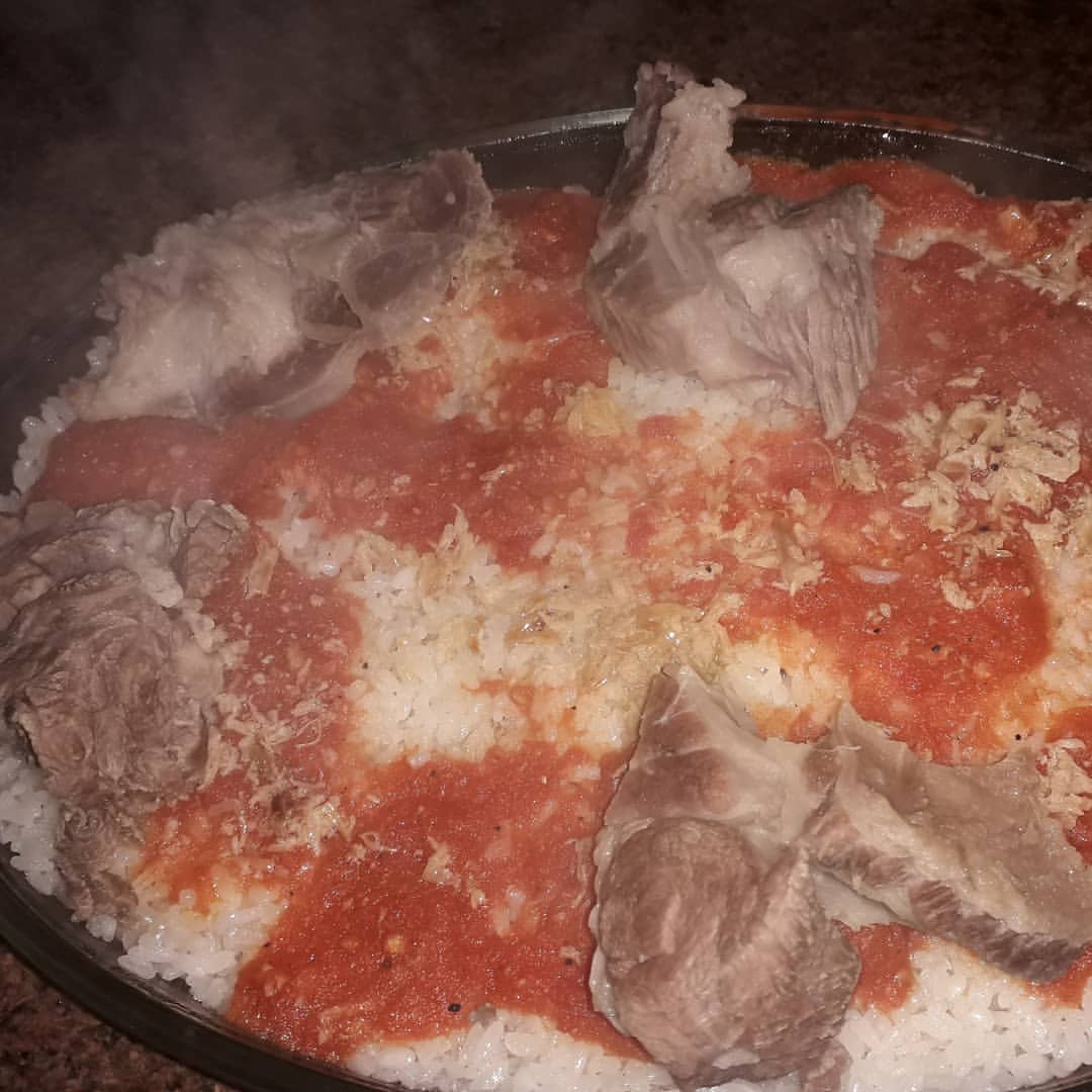 رقائق باللحم مع فتة وحلوتها❤❤❤