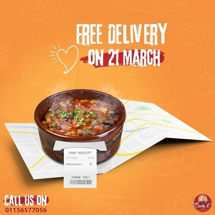 Because family gathering matters, we offer a FREE Delivery on Mother's
day <3
الـ offer التالت من Cook-It في شهر احتفالنا بعيد الأم، هو التوصيل المجاني لكل أوردرات يوم عيد الأم 21 مارس للأماكن دي:
التجمع الخامس – القاهرة الجديدة – مدينة الرحاب
تقدروا تشوفوا المنيو من اللينك ده:
shorturl.at/ervNO
و تطلبوا كل األكل اللي يكفي لمتكم من هنا 01156577056
#Cook_It
#Madamecocotte
#Catering