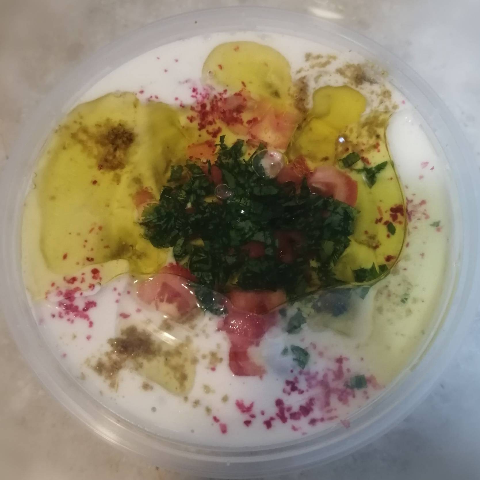 فول شامي بالطحينة