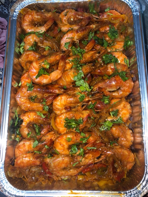 طاجن جمبري مشوي بالخلطة